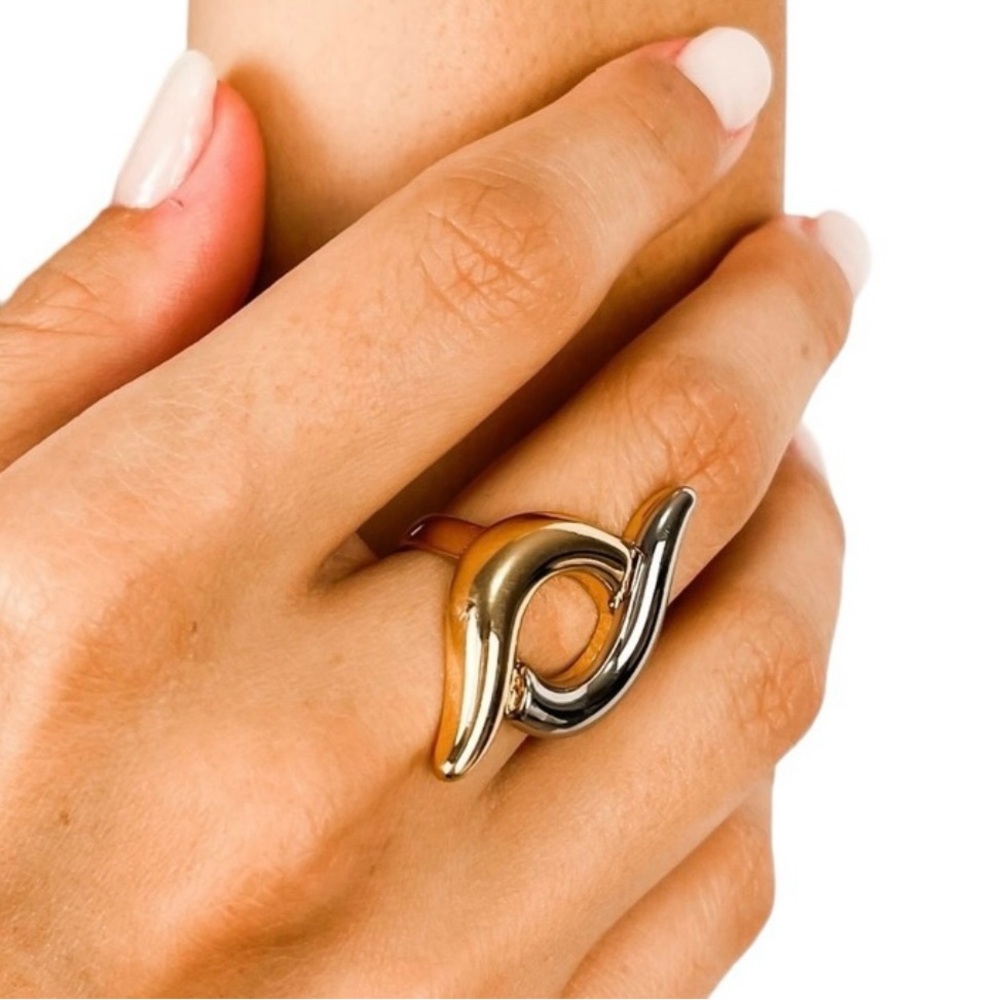 18k Gold Plated - Organic Ring in Two Colors